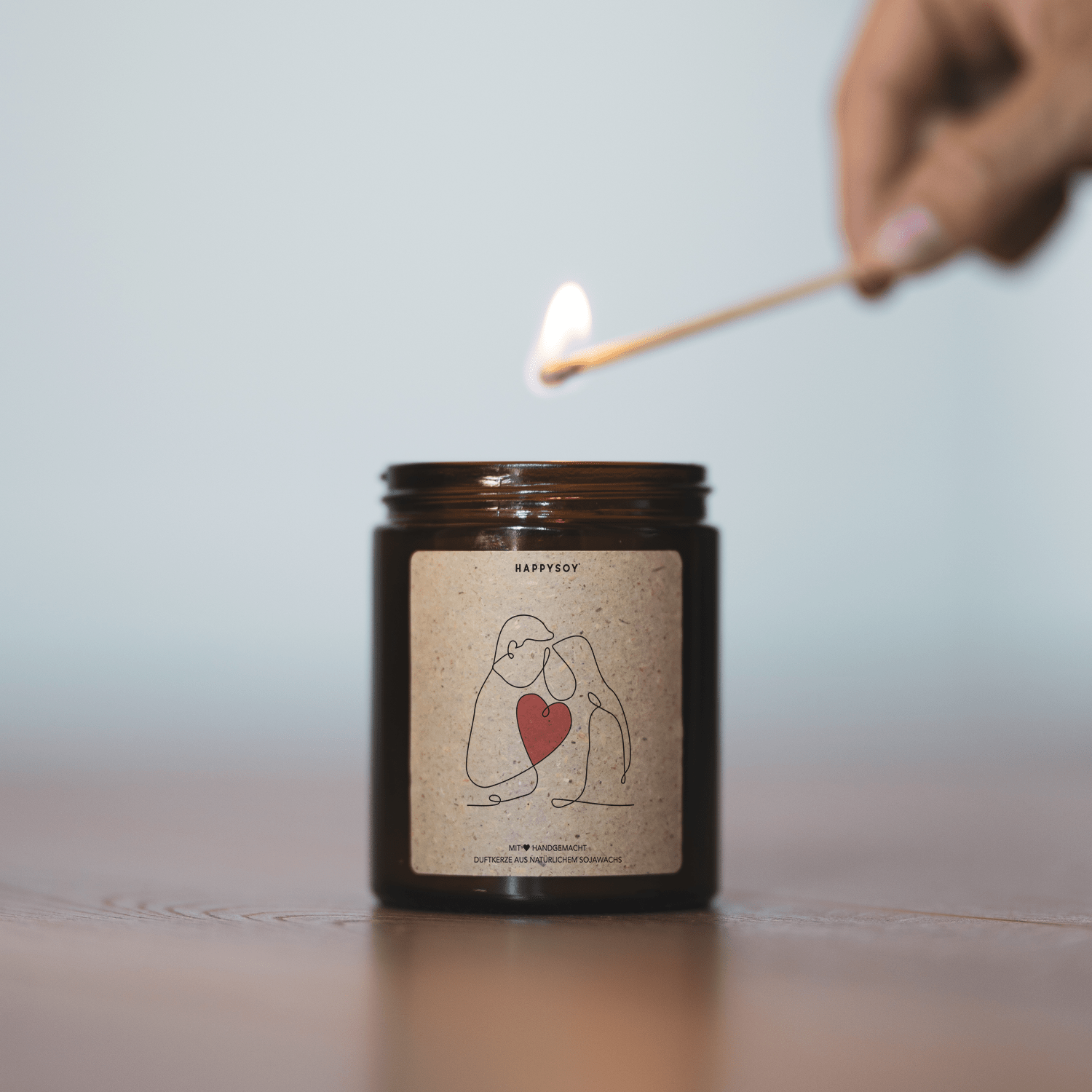 Duftkerze - You & Me mit Herz - Happysoy®
