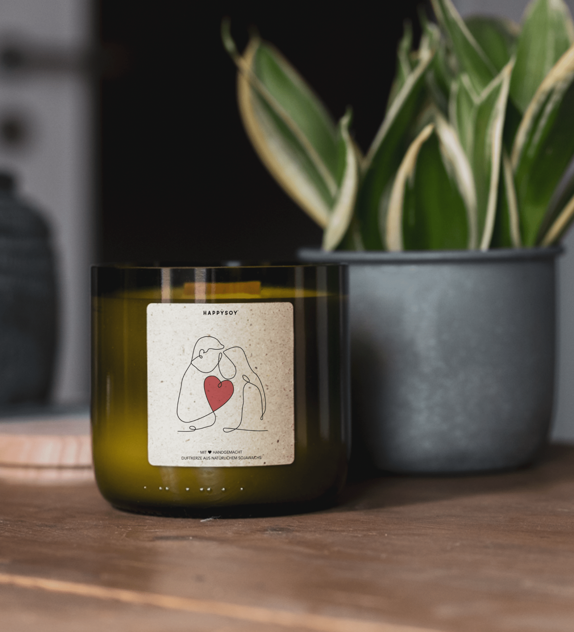 Duftkerze - You & Me mit Herz - Happysoy®