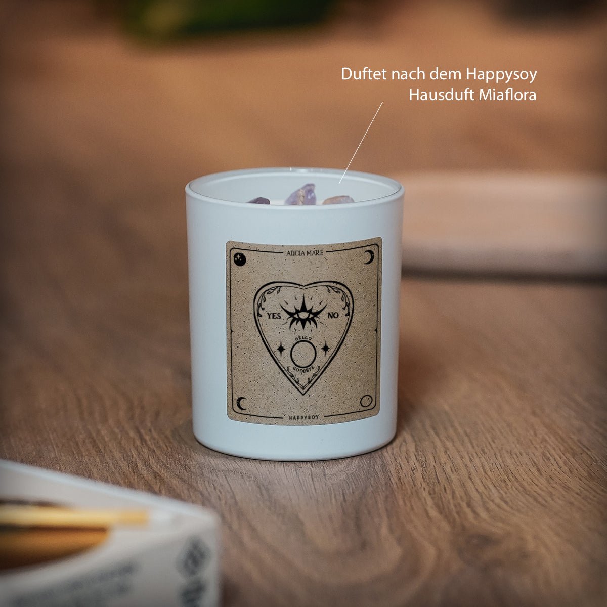 Séance - Duftkerze mit Amethyst und Rosenblättern - Alycia Marie x Happysoy - Happysoy®