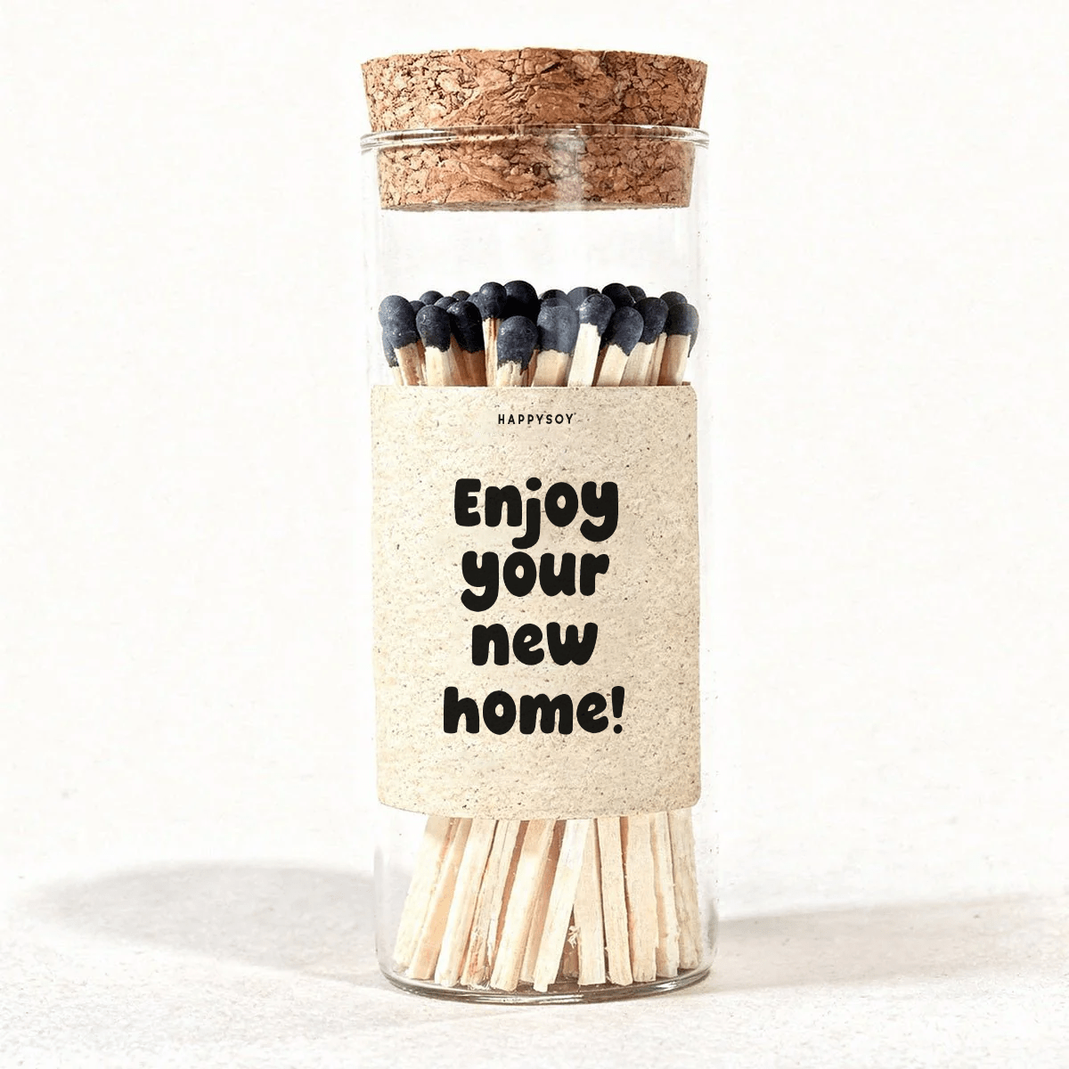 Streichhölzer im Glas mit Korken - Happysoy®