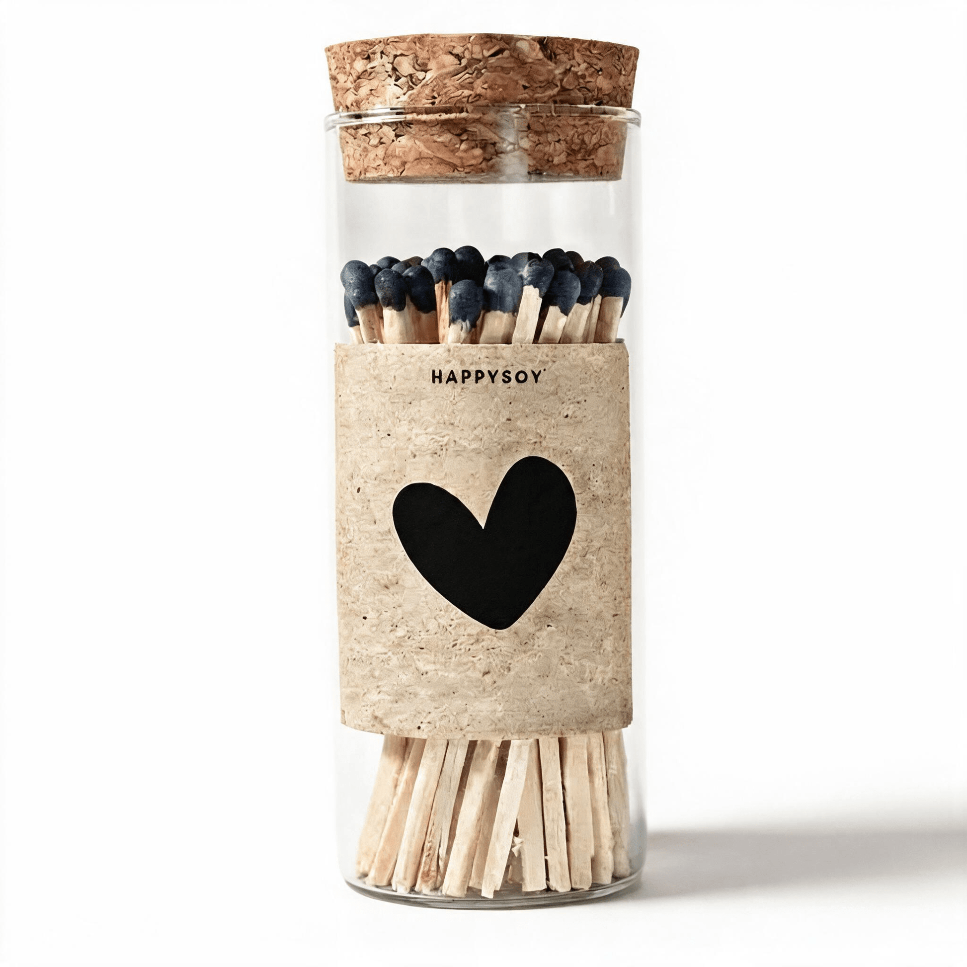 Streichhölzer im Glas mit Korken - Happysoy®