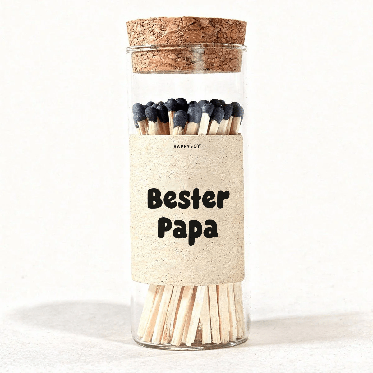 Streichhölzer im Glas mit Korken - Happysoy®