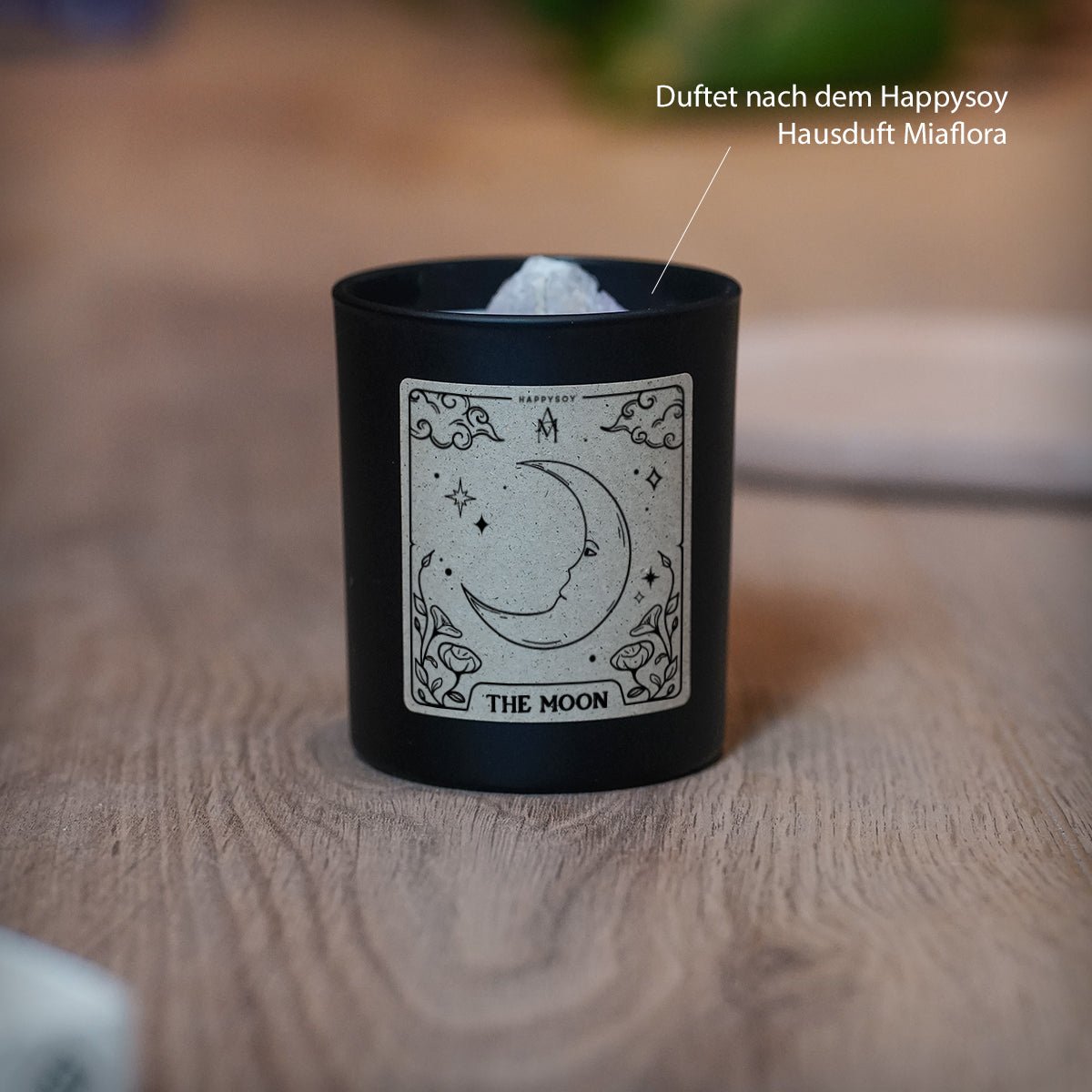 The Moon - Duftkerze mit Amethyst und Rosenblättern - Alycia Marie x Happysoy - Happysoy®