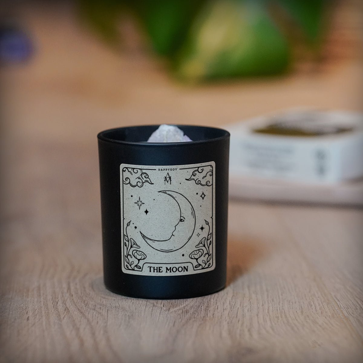 The Moon - Duftkerze mit Amethyst und Rosenblättern - Alycia Marie x Happysoy - Happysoy®