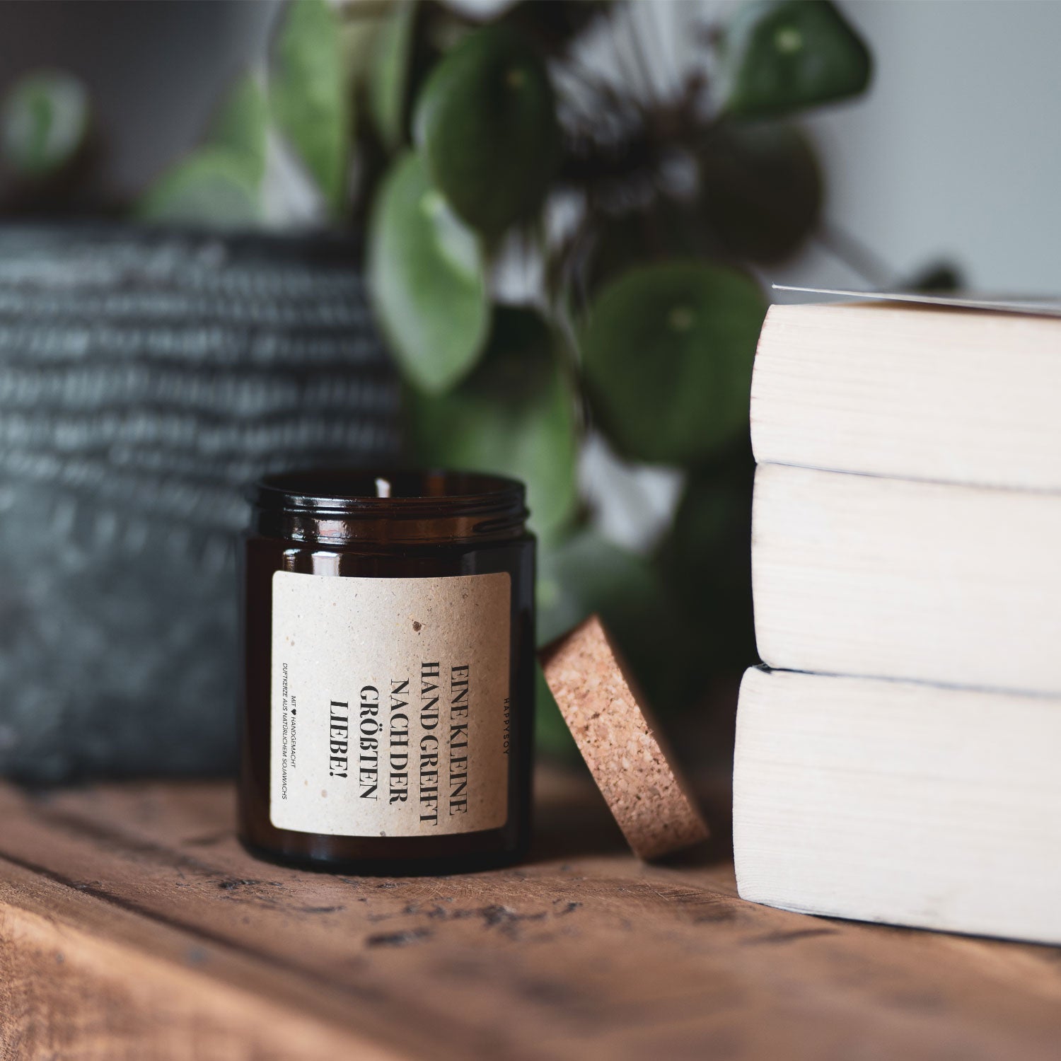 Duftkerze - Eine kleine Hand greift nach der größten Liebe! - Happysoy®